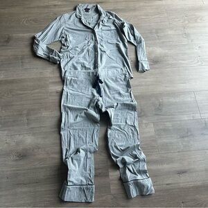 EUC J. Crew pajama set - size medium - gray with navy piping